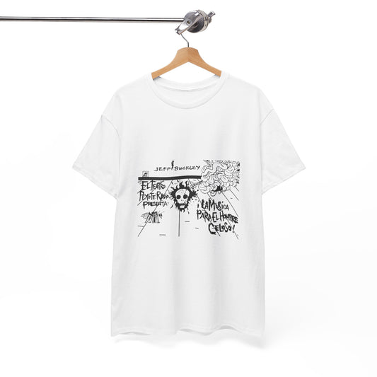 Jeff Buckley Tribute White T-Shirt Original Art Grunge Vintage Music Unisex Heavy Cotton Tee