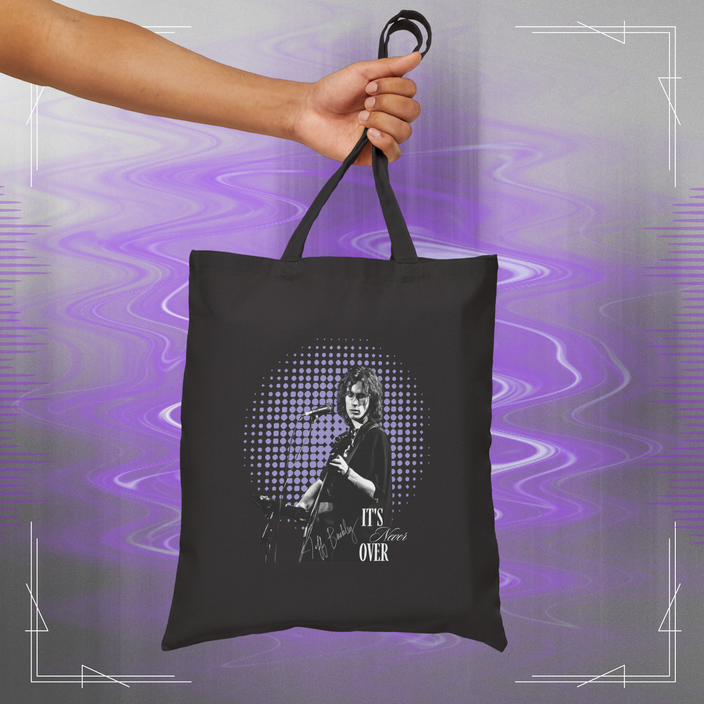 Jeff Buckley It's Never Over Music Tribute Eco Cotton Canvas Tote Bag - Legacy In Design