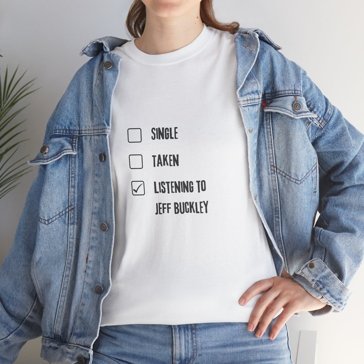 Jeff Buckley Single Taken Listening Unisex Music Lover White T-Shirt