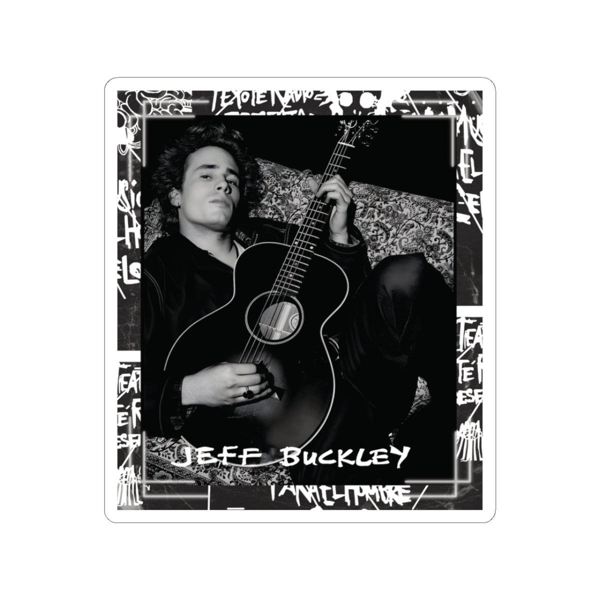 Jeff Buckley Tribute Indie Art Vinyl Sticker