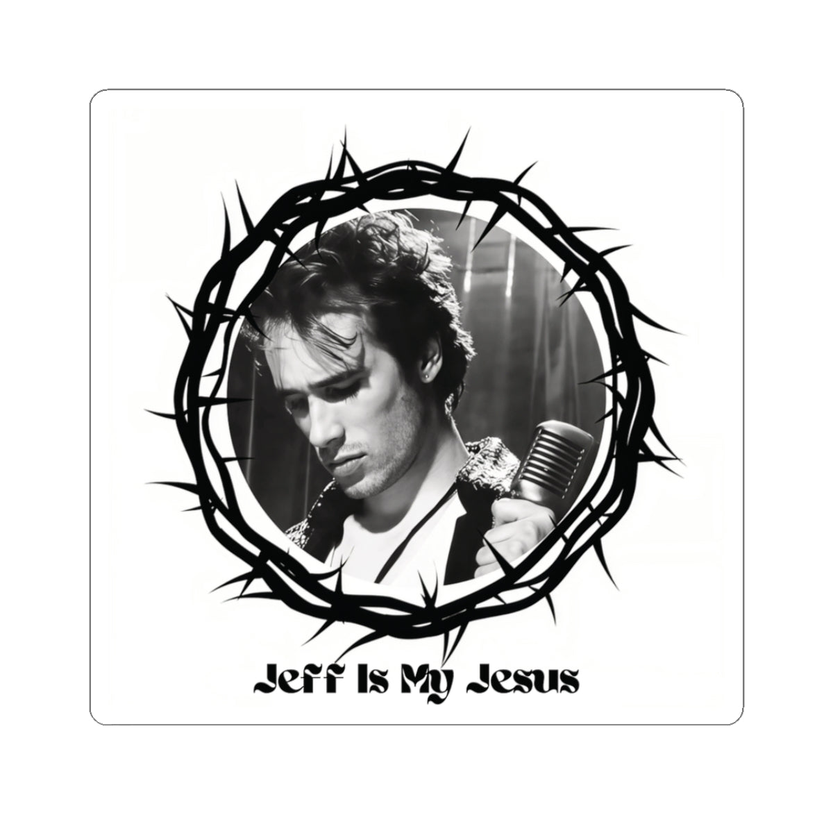 Jeff Is My Jesus 3x3 Kiss-Cut Tribute Sticker