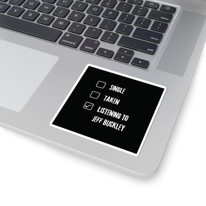 Jeff Buckley Single Taken 3x3 Kiss-Cut Tribute Sticker