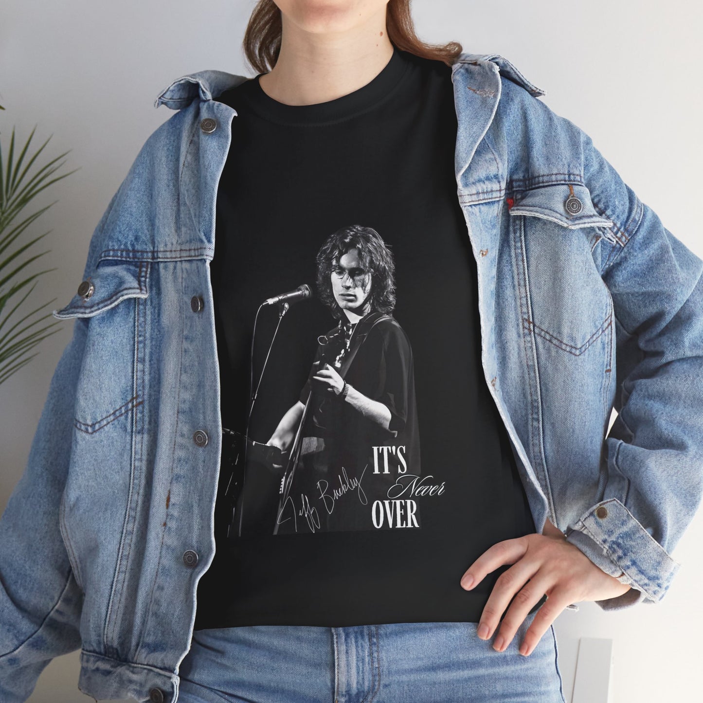 Jeff Buckley Legacy T-Shirt It's Never Over Vintage Music Unisex Heavy Cotton Tee