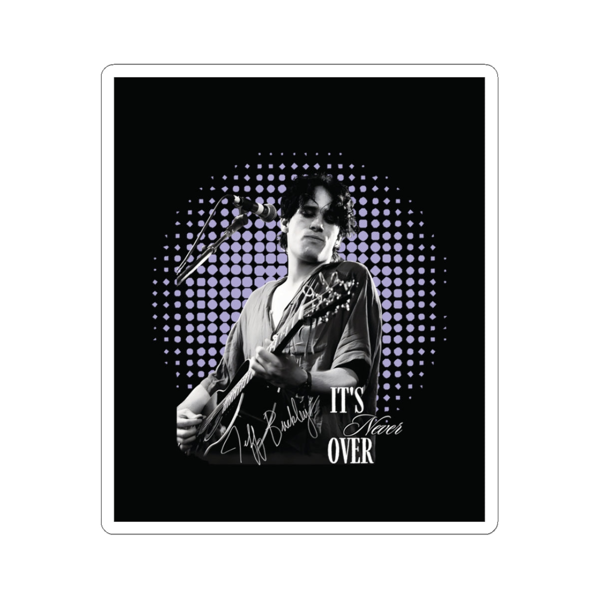 Jeff Buckley Tribute Vintage Music Sticker