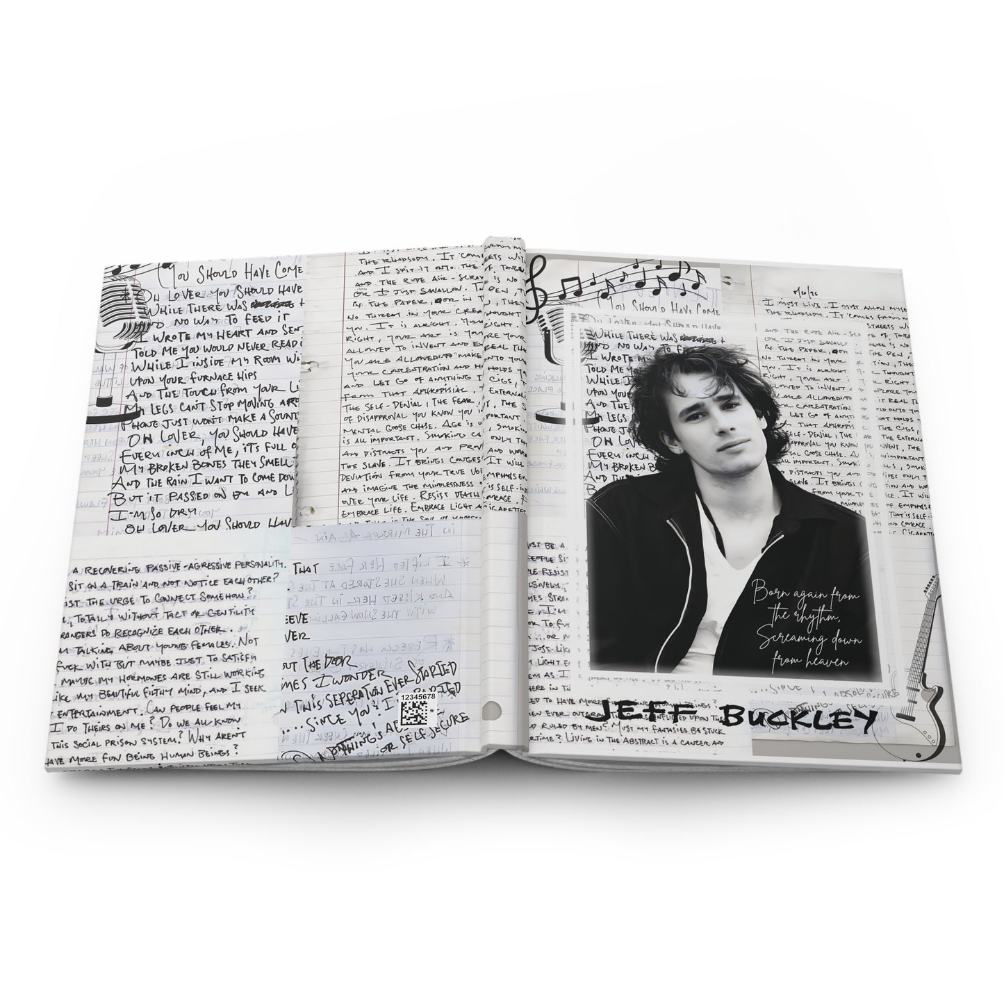 Jeff Buckley Haunting Tribute Artist Hardcover Journal