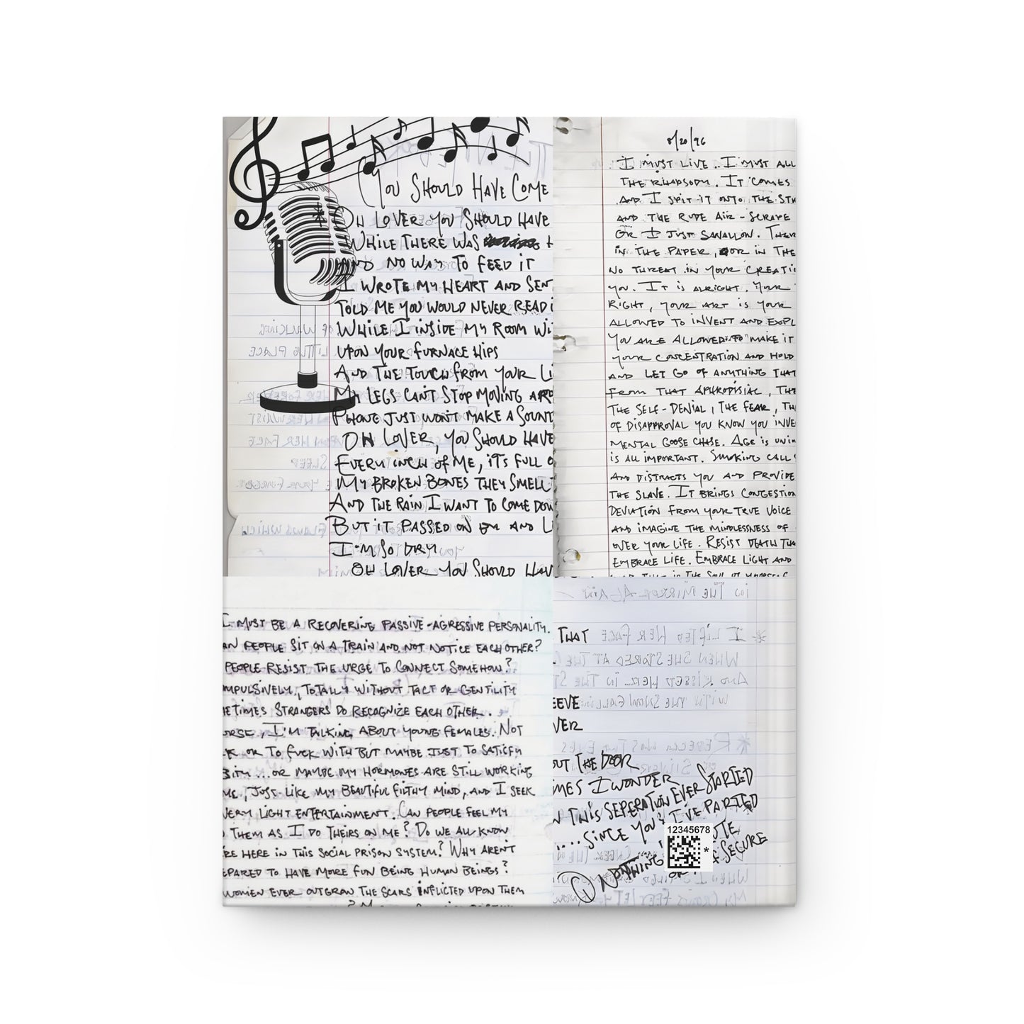 Jeff Buckley Sketches for My Sweetheart HardCover Journal for Poetic Writing