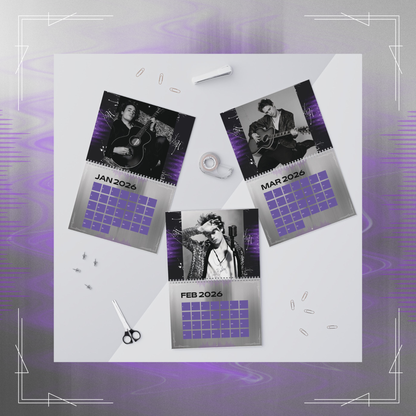 Jeff Buckley Vintage 2026 Wall Calendar Limited Edition